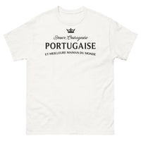 Thumbnail for T-shirt Portugal blanc - Douce, Courageuse Portugaise et Meilleure Maman