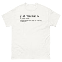Thumbnail for T-shirt Haïtien blanc - texte de joie créole