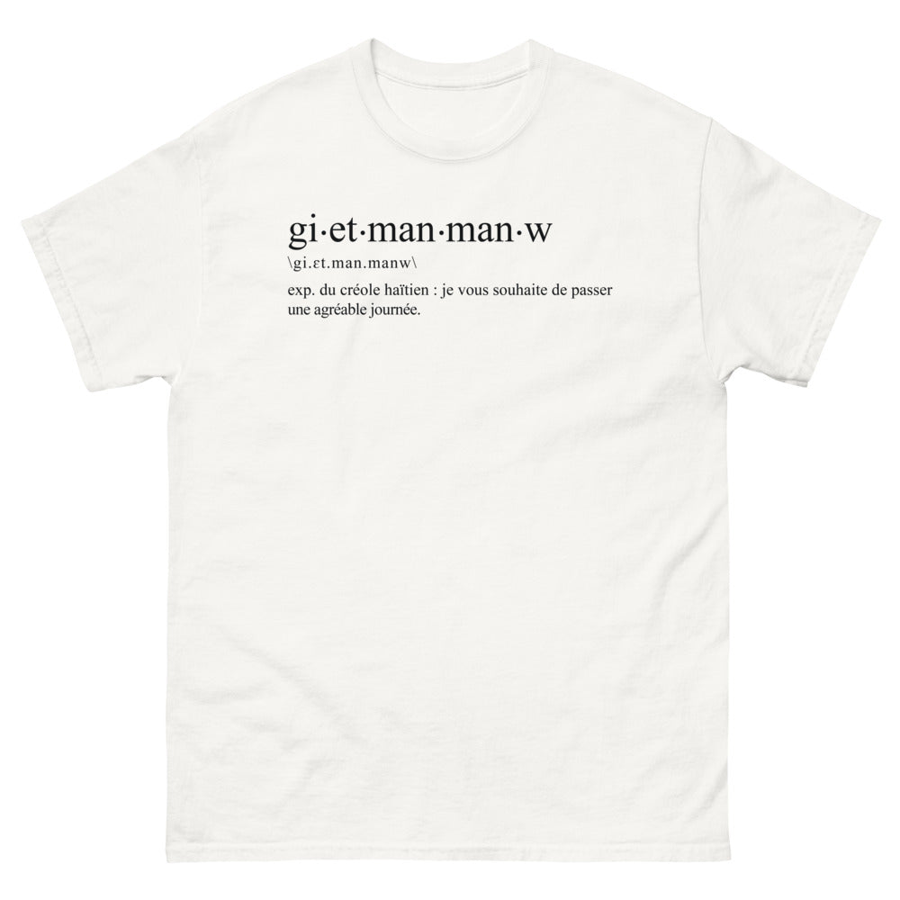 T-shirt Haïti blanc - Je vous souhaite de passer une agréable journée