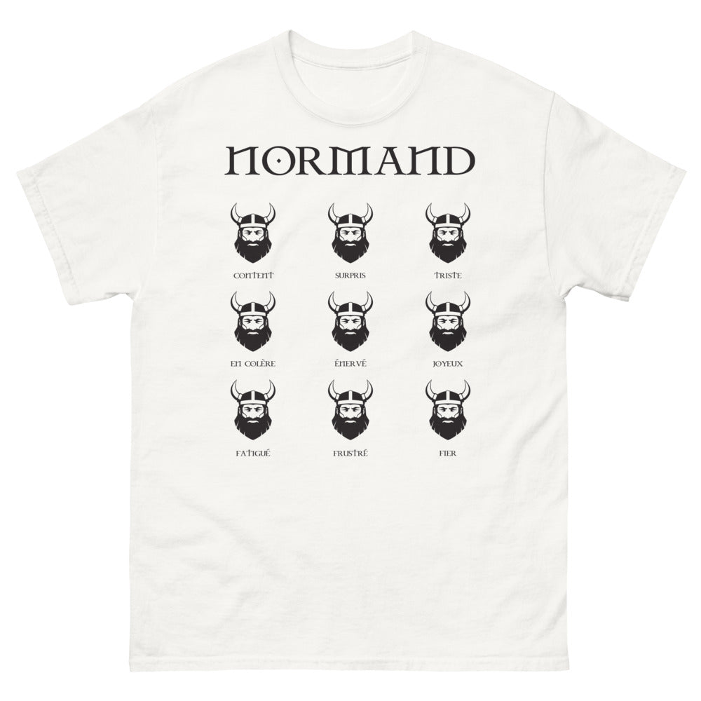 T-shirt Normand blanc - Émoji Content à Fier