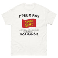 Thumbnail for T-shirt Normandie blanc - J'attends l'Angleterre pour la Normandie