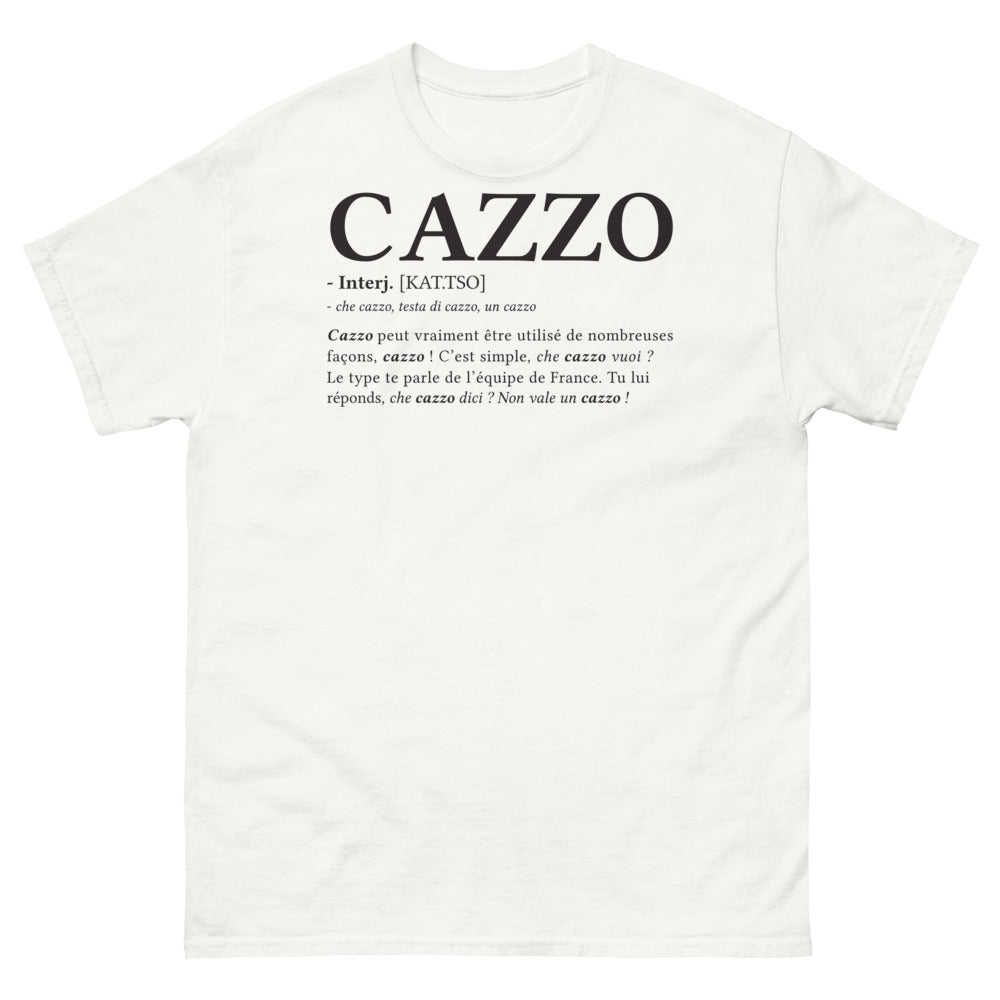 T-shirt Italie blanc - Cazzo Interj Kat humoristique