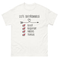 Thumbnail for T-shirt Aveyron blanc - Liste des délices locaux