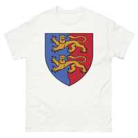 Thumbnail for T-shirt Bretagne blanc - Blason des Deux Lions dorés