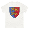 T-shirt Bretagne blanc - Blason des Deux Lions dorés