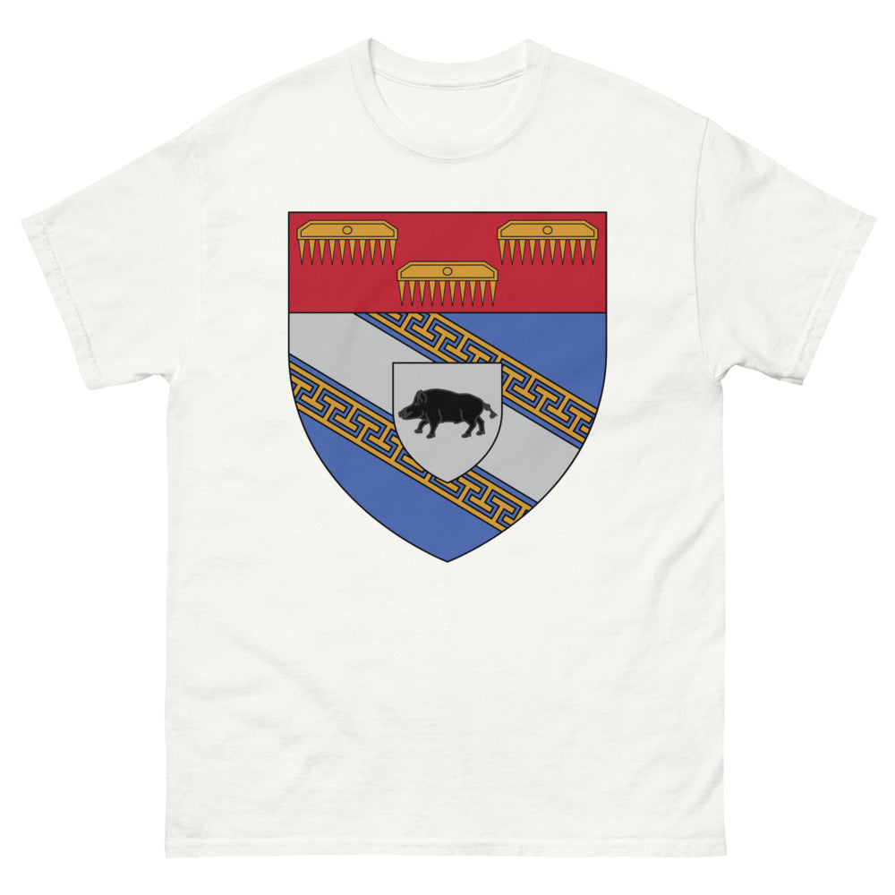 T-shirt héritage blanc - Blason de sanglier fier