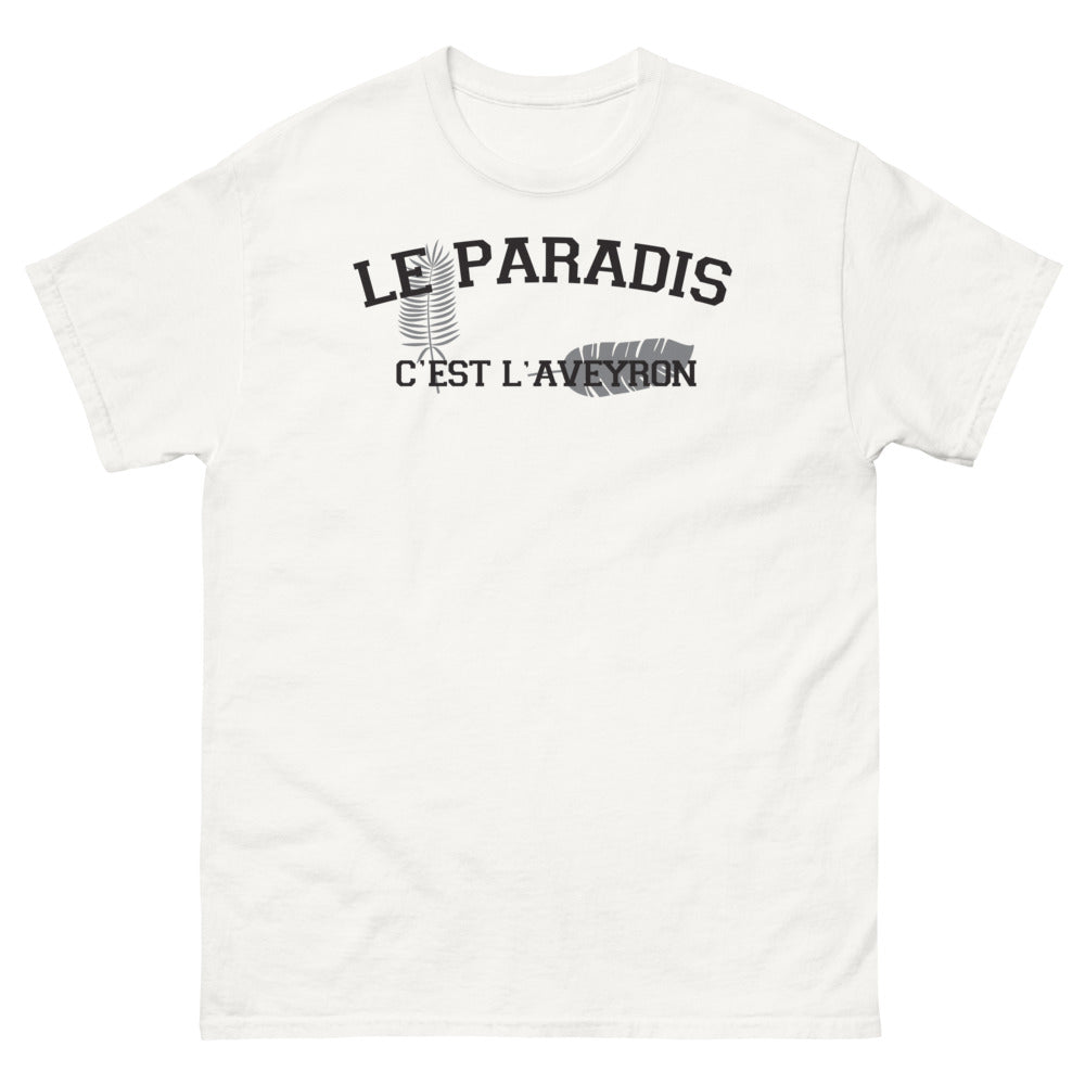 T-shirt Aveyron blanc - Le Paradis, c'est l'Aveyron