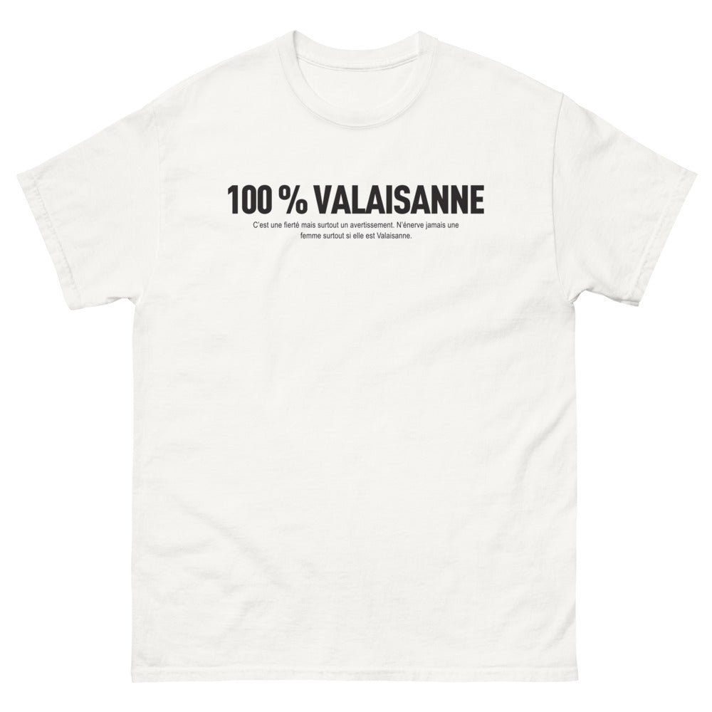 T-shirt Valaisanne blanc - Fierté et Avertissement
