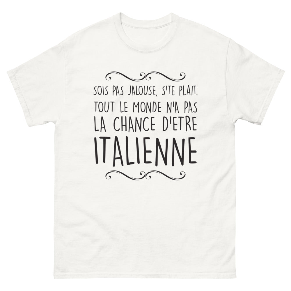 T-shirt Italien blanc - Ne sois pas jalouse, s'il te plaît