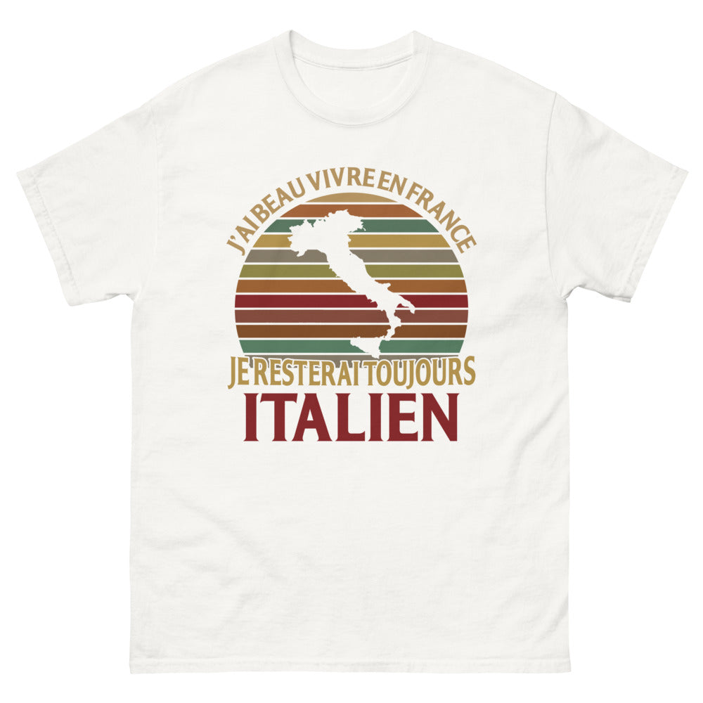 T-shirt Italie blanc - Fier d'être Italien en France