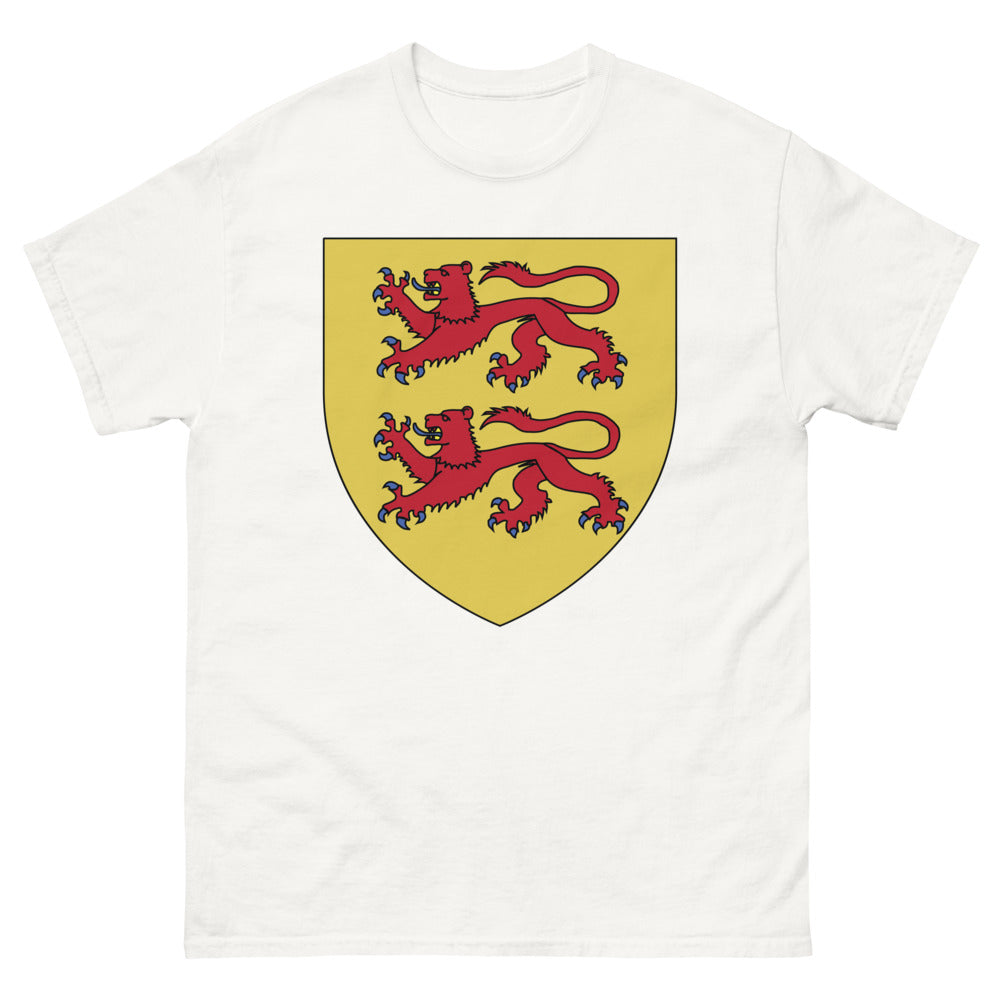 T-shirt Armoiries Régionales blanc - Deux Léopards emblématiques