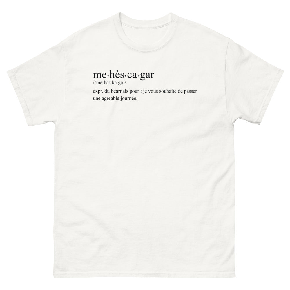 T-shirt Béarn blanc - Expressions humoristiques locales