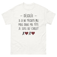 Thumbnail for T-shirt Québec blanc - Désolée si je ne t'écoute pas