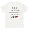 T-shirt Québec blanc - Désolée si je ne t'écoute pas
