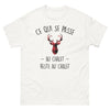T-shirt chalet blanc - Ce qui se passe au chalet reste au chalet