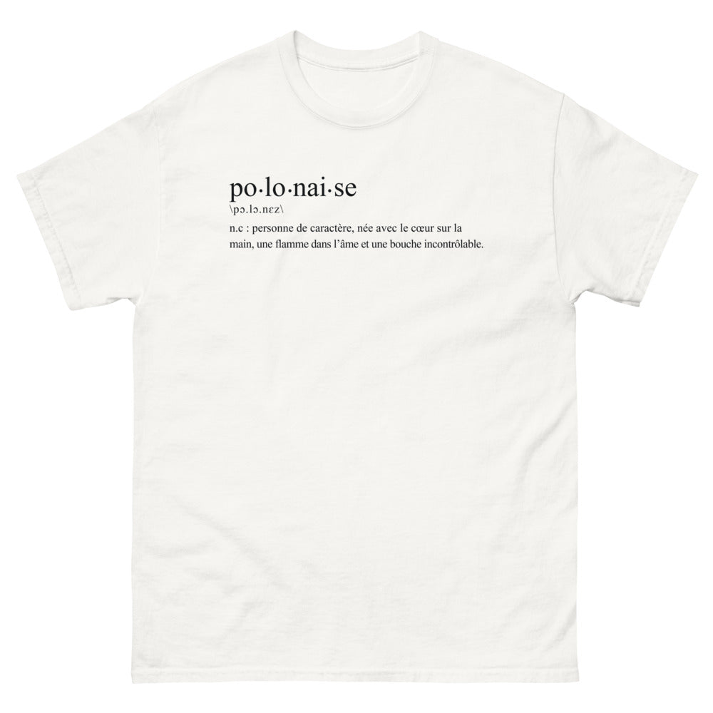 T-shirt Pologne blanc - Cœur sur la main, flamme dans l'âme