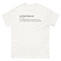 Thumbnail for T-shirt Colombien blanc - Un caractère né avec le cœur sur la main
