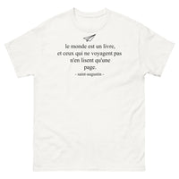 Thumbnail for T-shirt Philosophie Voyageur blanc - Le monde est un livre