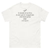 T-shirt Philosophie Voyageur blanc - Le monde est un livre