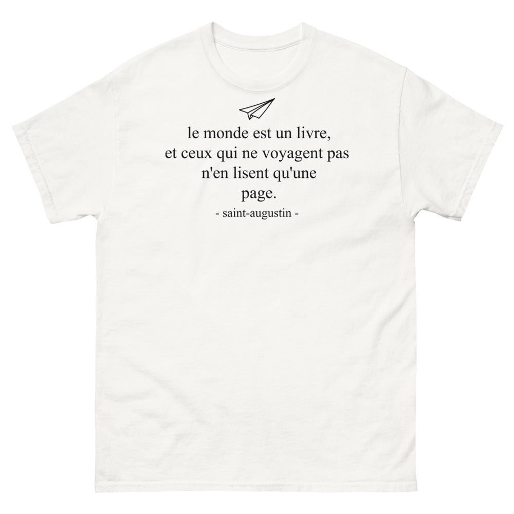 T-shirt Voyage blanc - Le Monde est un Livre