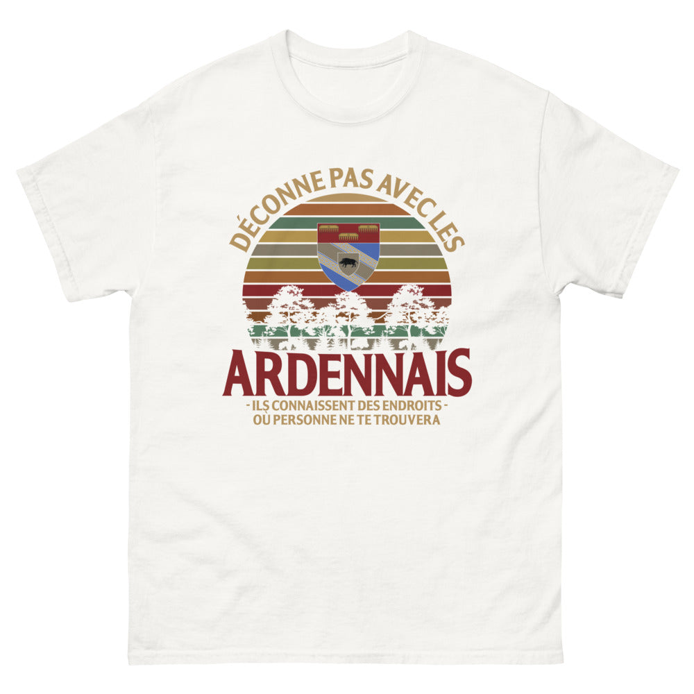 T-shirt Ardennais blanc - Déconne pas avec les Ardennais