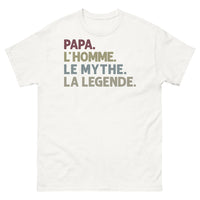 Thumbnail for T-shirt Papa blanc - L'homme, le Mythe, la Légende
