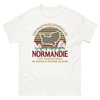 Thumbnail for T-shirt Normandie blanc - Une mauvaise journée mieux qu'une belle ailleurs