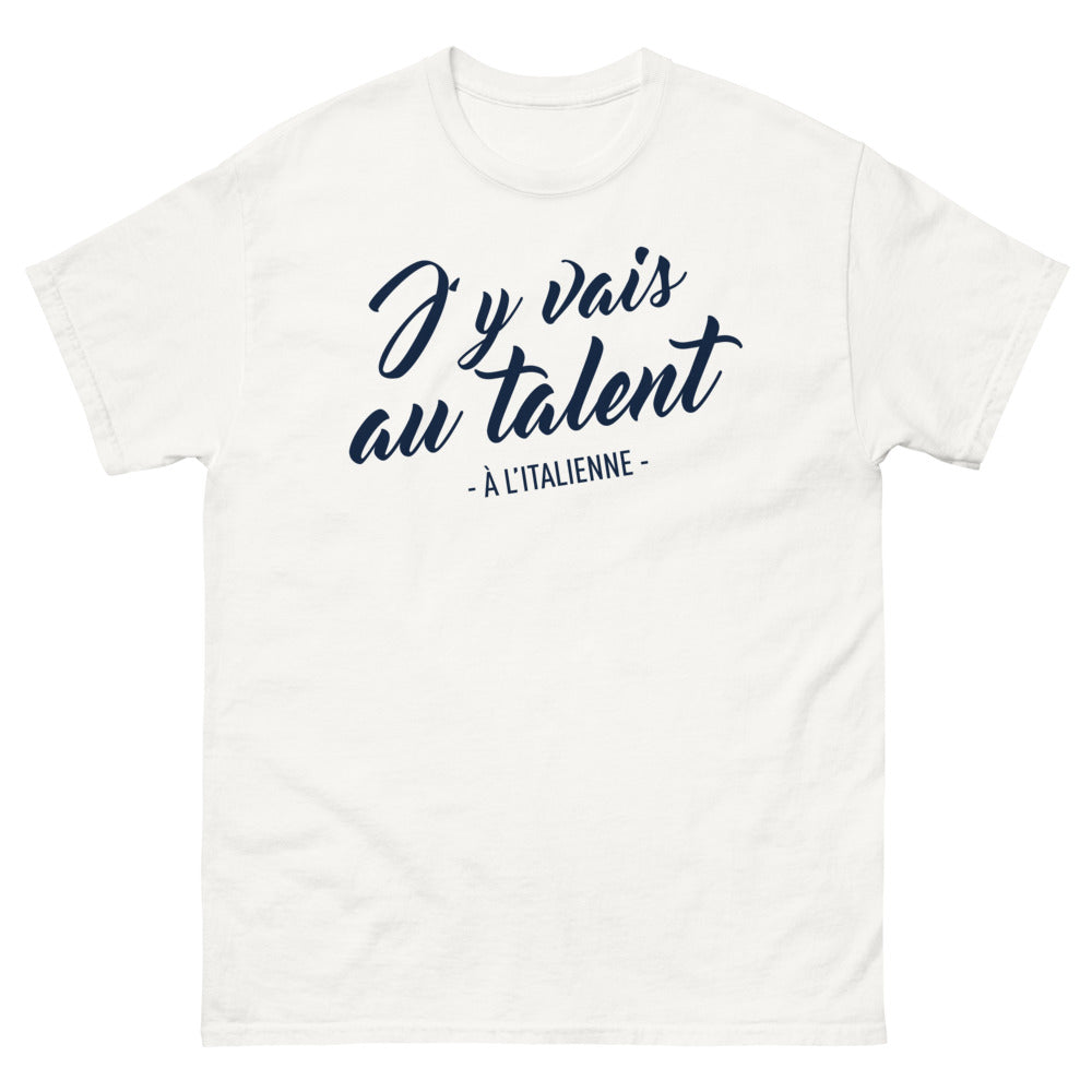 T-shirt Italie blanc - J’y vais au talent à l’italienne