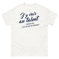 Thumbnail for T-shirt Portugal blanc - J'y vais au talent, cherchez pas