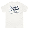 T-shirt Portugal blanc - J'y vais au talent, cherchez pas