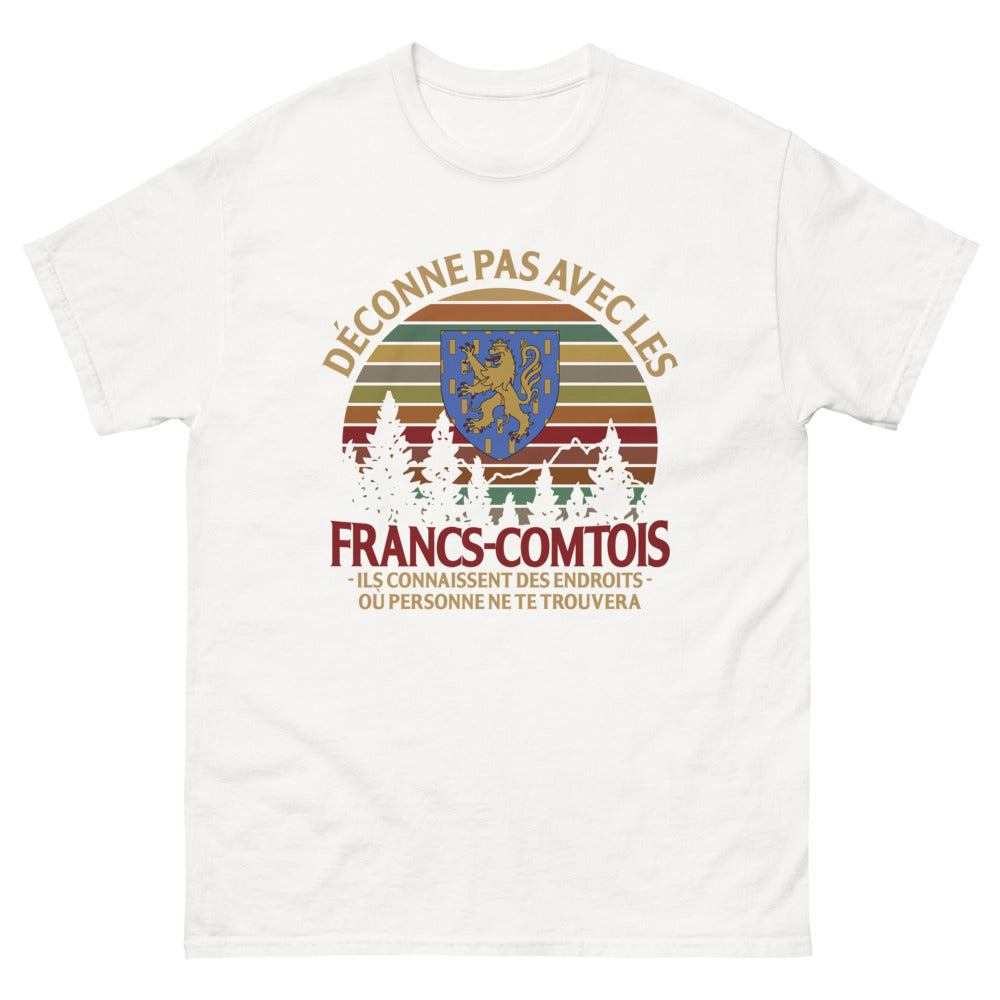 T-shirt Franc-Comtois blanc - Déconne pas avec les Francs-Comtois