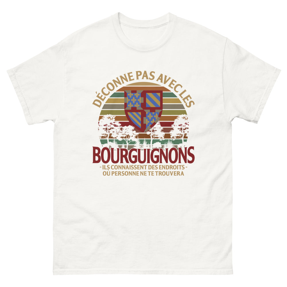 T-shirt Bourgogne blanc - Déconne pas avec les Bourguignons