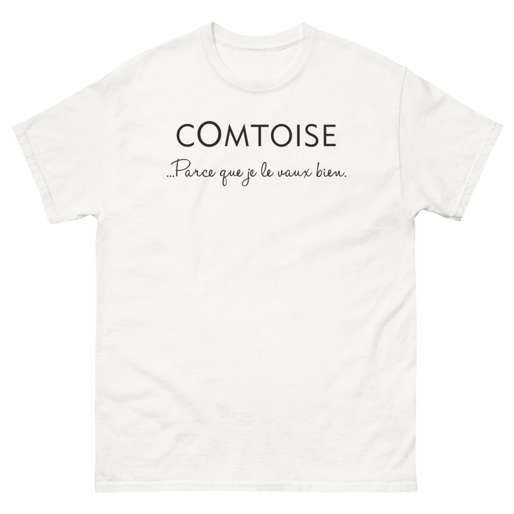 T-shirt Comtois blanc - Parce que je le vaux bien