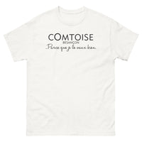 Thumbnail for T-shirt Comtois blanc - Parce que je le vaux bien