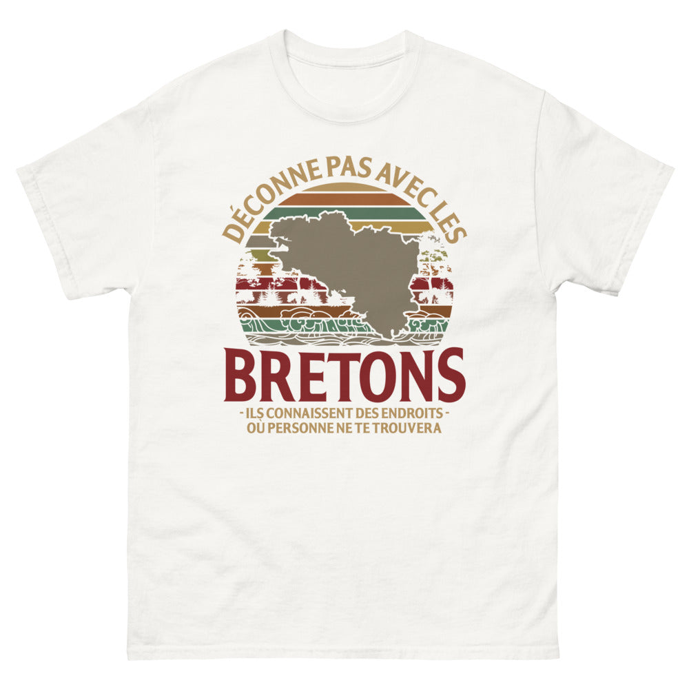 T-shirt Bretagne blanc - Déconne pas avec les Bretons