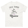 T-shirt Réunion blanc - Laisse tomber les fleurs