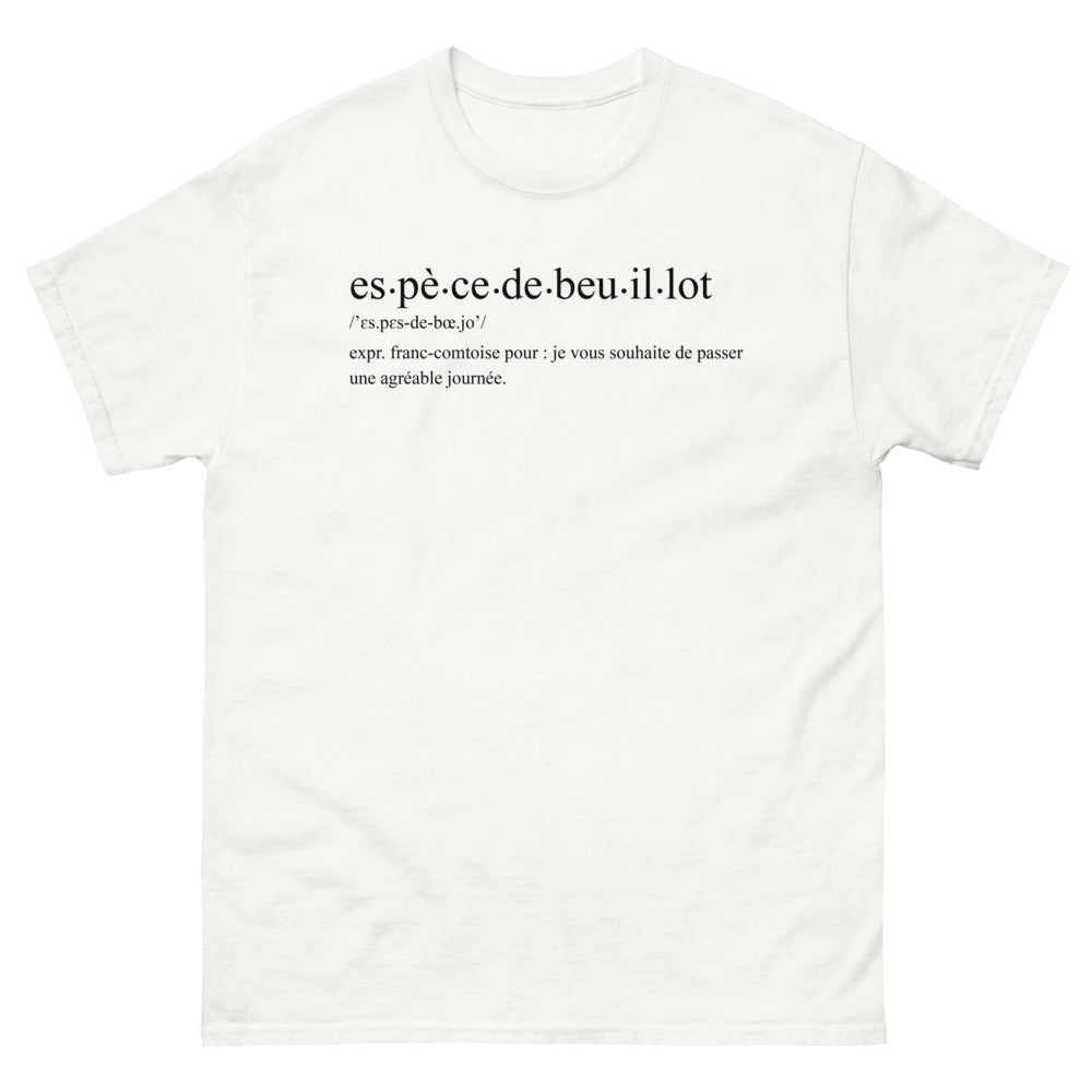 T-shirt Franc-Comtois blanc - Espèce de beu il lot