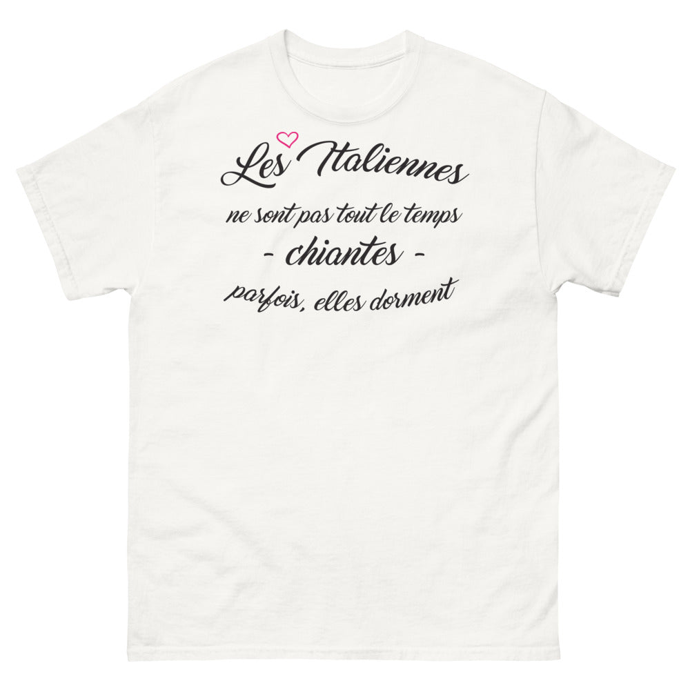 T-shirt Italie blanc - Les Italiens ne sont pas toujours chiants