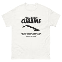 Thumbnail for T-shirt Cuba blanc - J'ai la grippe cubaine