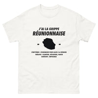 Thumbnail for T-shirt Réunion blanc - Humour sur la grippe réunionnaise