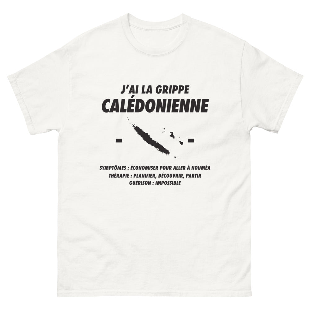 T-shirt Nouvelle-Calédonie blanc - J'ai la grippe calédonienne