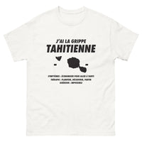 Thumbnail for T-shirt Tahitien blanc - J'ai la grippe tahitienne