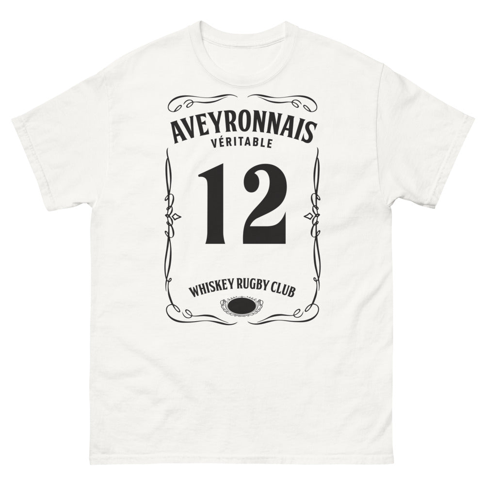 T-shirt Aveyron rugby blanc - Fierté et humour local