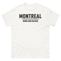 Thumbnail for T-shirt Montréal blanc - Born and Raised avec humour