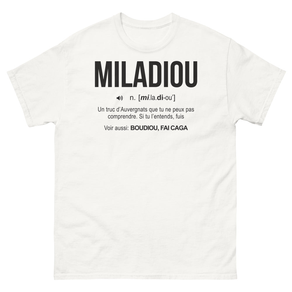 T-shirt Auvergne blanc - Miladiou, expression iconique