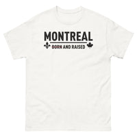 Thumbnail for T-shirt Montréal blanc - Born And Raised avec humour