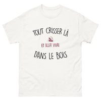 Thumbnail for T-shirt liberté blanc - Tout crisser et aller vivre dans le bois