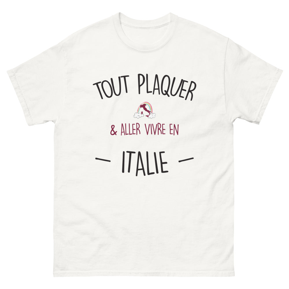 T-shirt Italie blanc - Tout plaquer et vivre en Italie