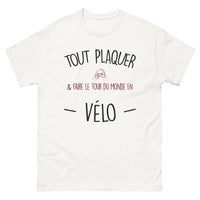 Thumbnail for T-shirt Tour du Monde à Vélo blanc - Évasion et Liberté