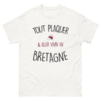 Thumbnail for T-shirt Bretagne blanc - Tout plaquer et aller vivre en Bretagne